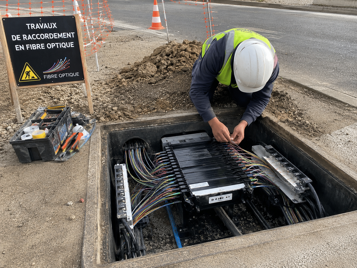 Isolateurs haute tension dans un poste électrique